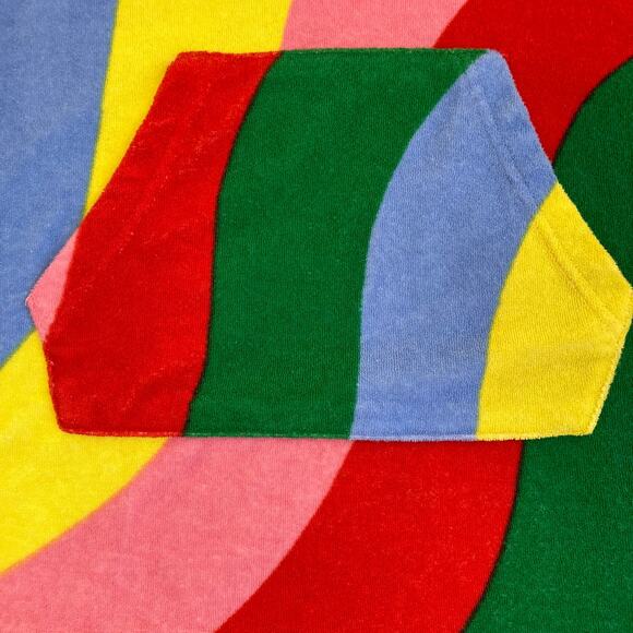 Mini Boden 2-5Y Rainbow Striped Hooded Towel Beach Coverup French Terry - Picture 6 of 13